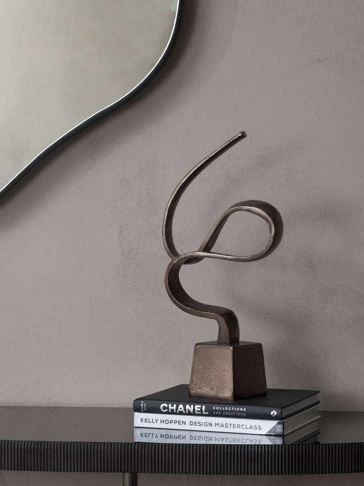 Metallic Bronze Aluminium Wellness Sculpture on base