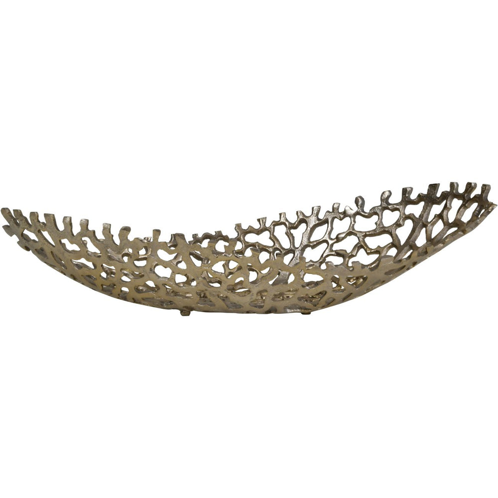 Aussie Gold Coral Aluminium Ellipse Bowl 13.5x62x26cm