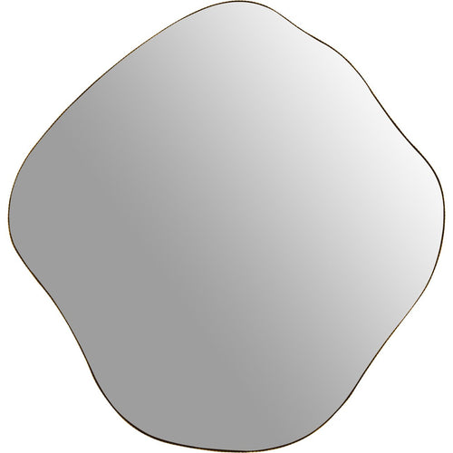 Organic Metal Framed Mirror Aged Champagne Finish Small 59x61cm