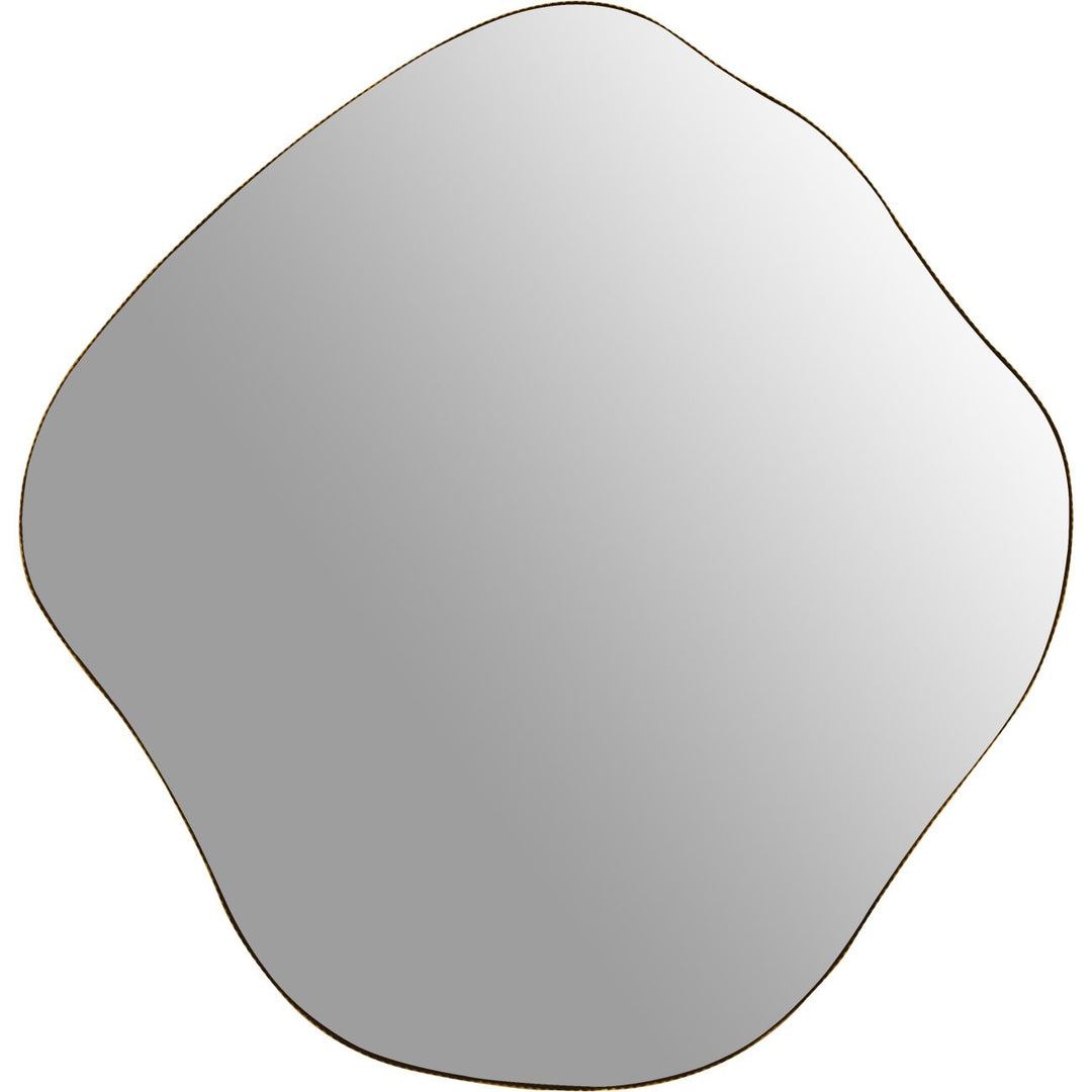 Organic Metal Framed Mirror Aged Champagne Finish Medium 81x77cm