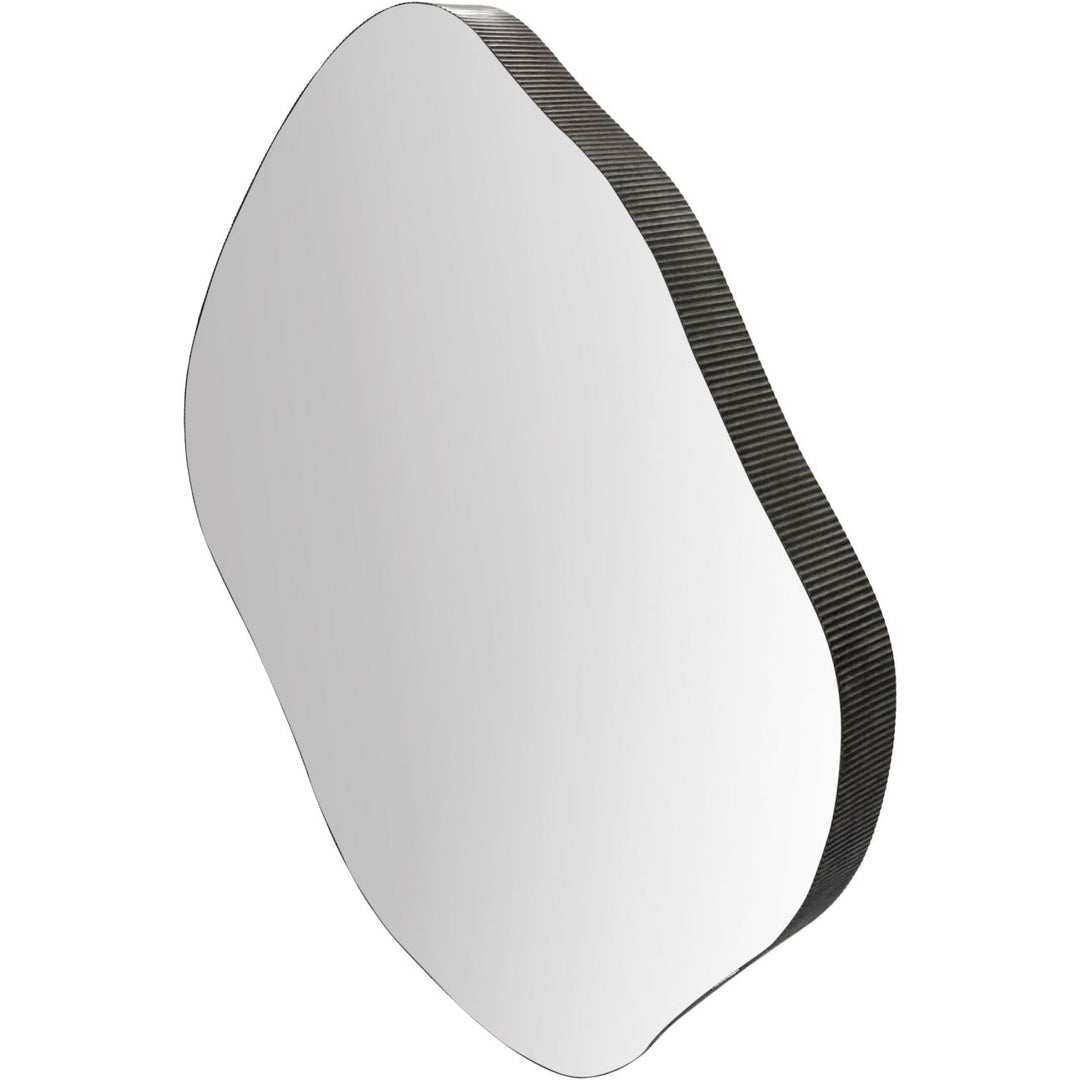 Organic Metal Framed Mirror Oak Wood Finish Large 97x101cm