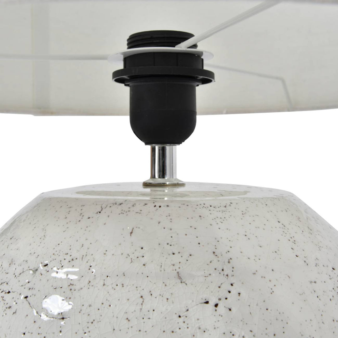 Speckle Glazed Table Lamp With Shade - E27 60W