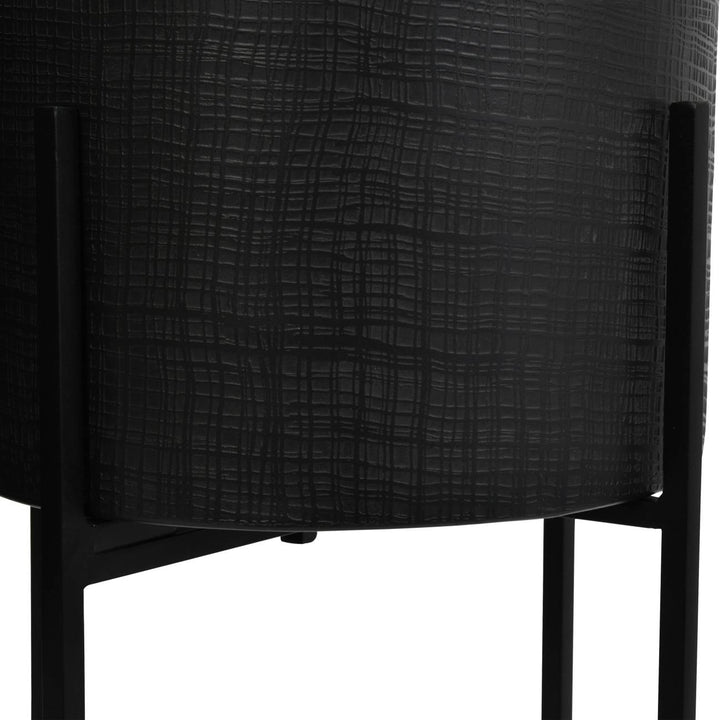 Clyde Floor Standing Matt Black Set of 2 Planters