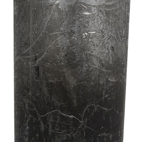 Libra Black and Silver Ombre Pillar Candle 10x20cm
