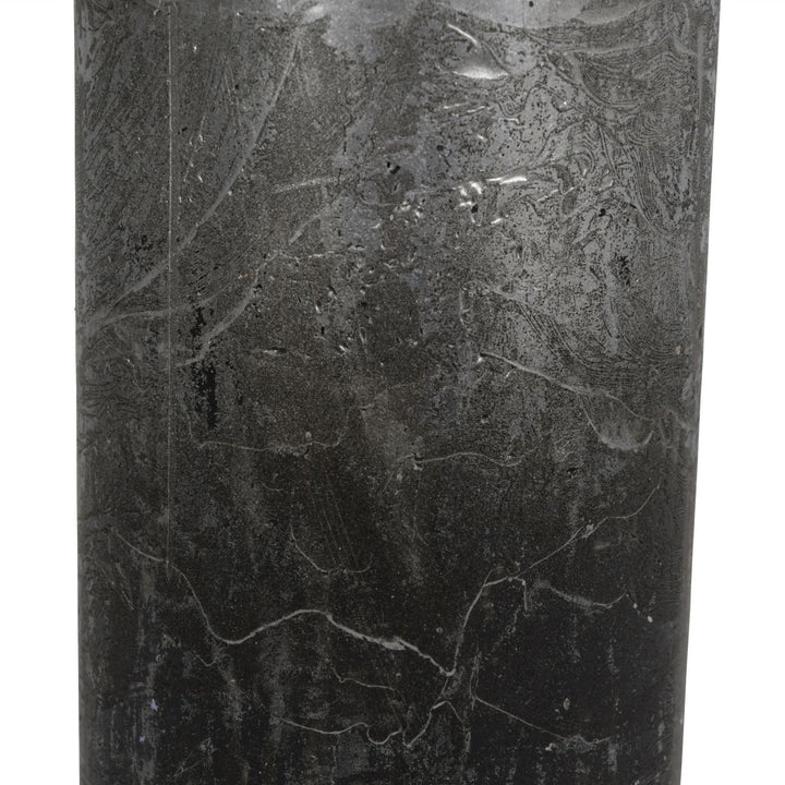 Libra Black and Silver Ombre Pillar Candle 10x20cm