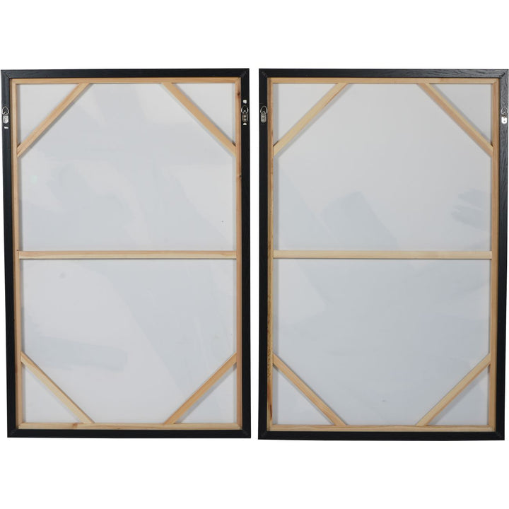 Impasto Brushstrokes Off White Set of 2 Framed Canvas Wall Art 160x120cm