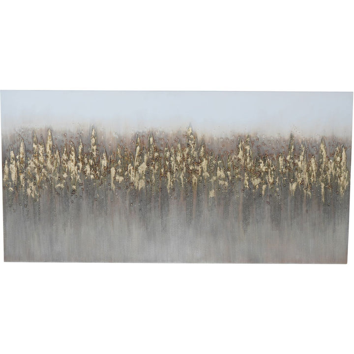 Abstract Golden Reeds Canvas Wall Art 150x75cm