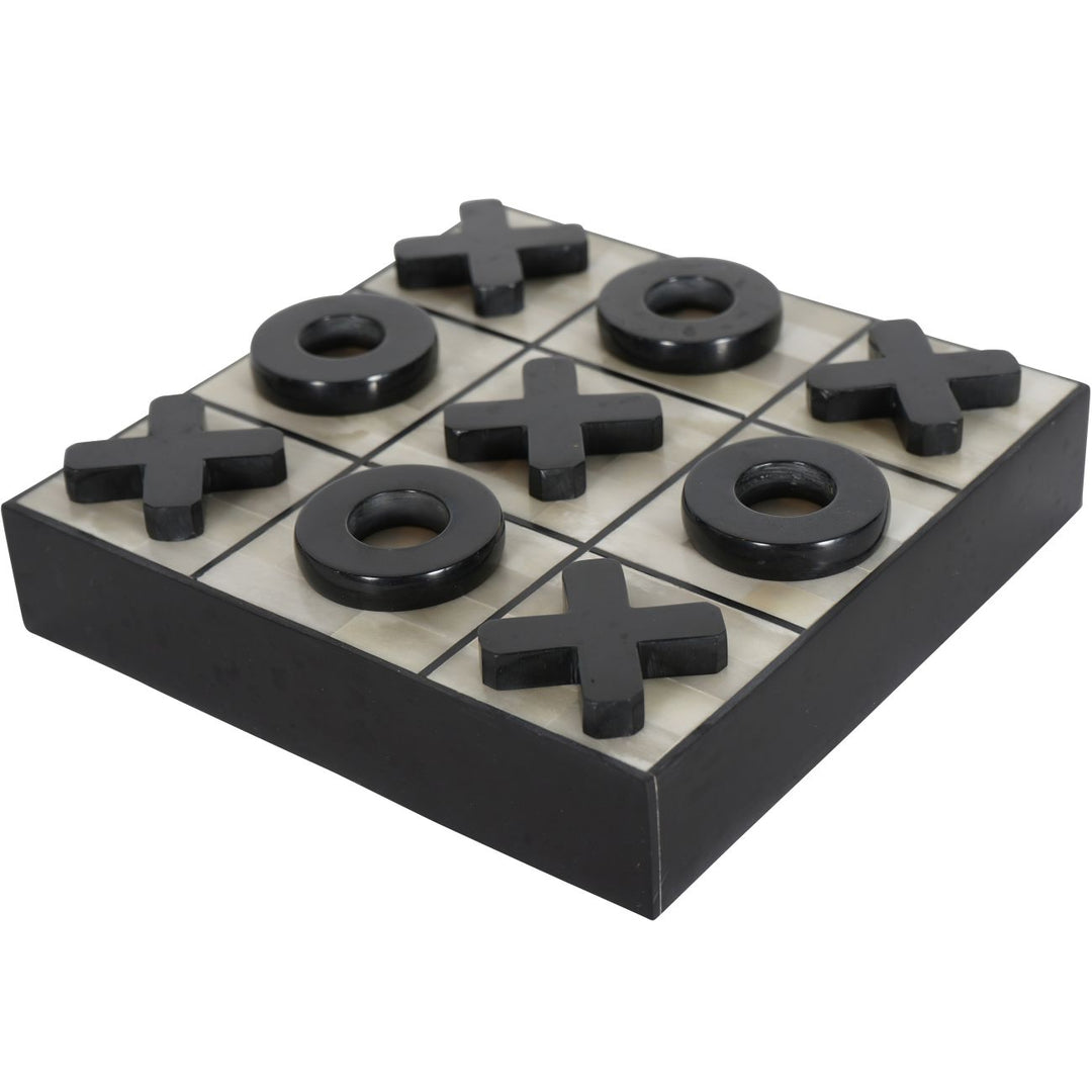 Chollerford Off White and Black Bone Inlay Noughts and Crosses