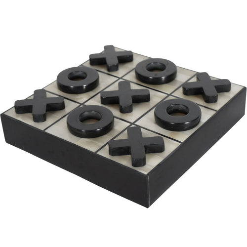 Chollerford Off White and Black Bone Inlay Noughts and Crosses