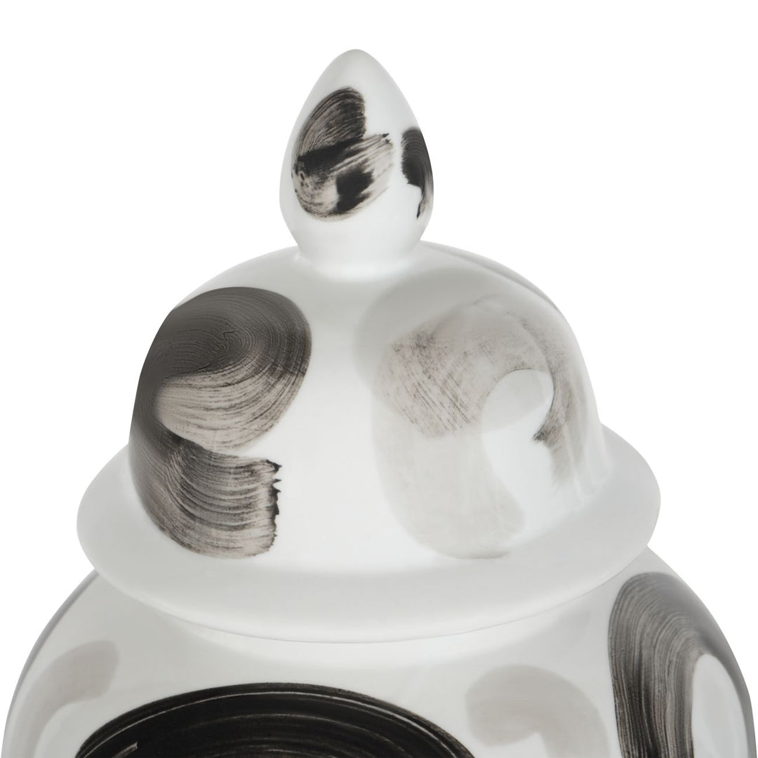 Monochrome Brush Ginger Jar Large