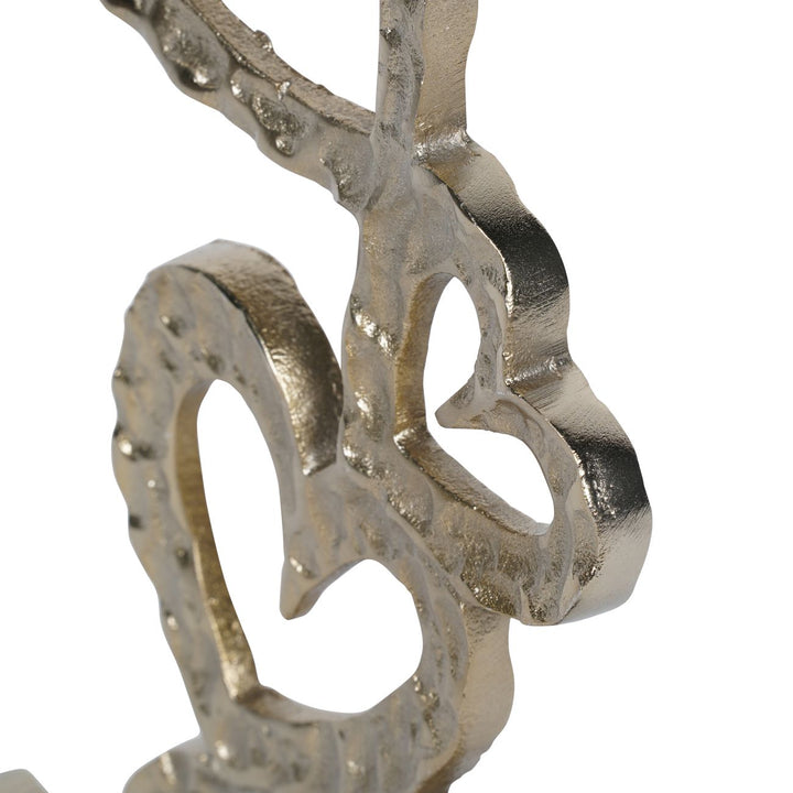 Multi Hearts Sculpture on Black Wooden Base