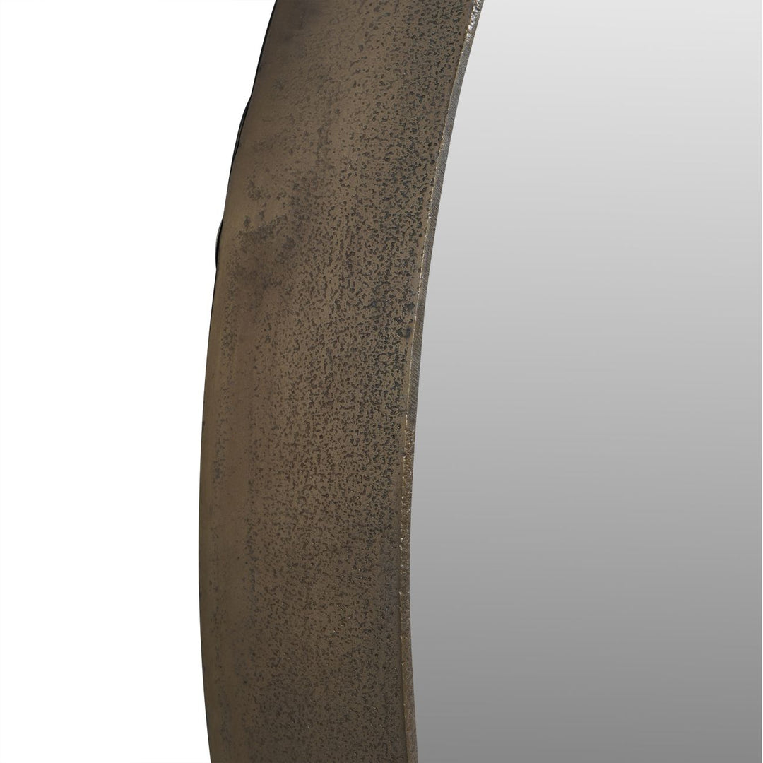 Oslo Brass Textured Round Mirror 100cm