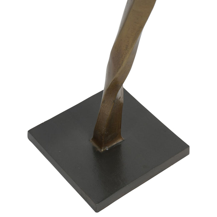 Charlie Textured Brass Aluminium Abstract Sculpture