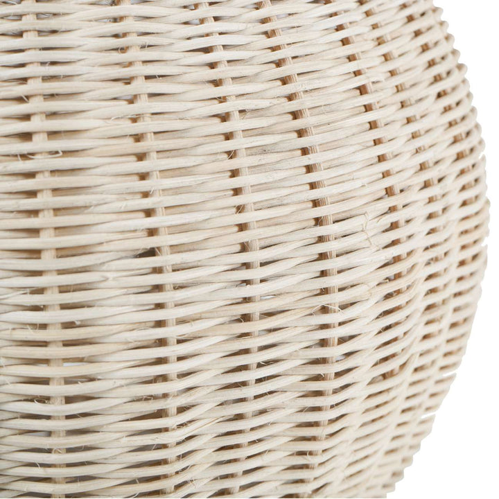 Natural Rattan Lamp with Drum Shade Large