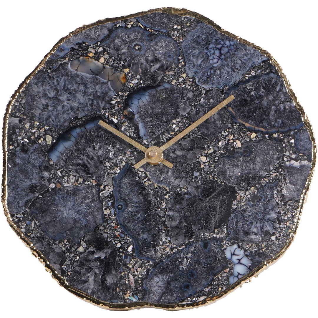 Smokey Agate Mantel Clock 20cm