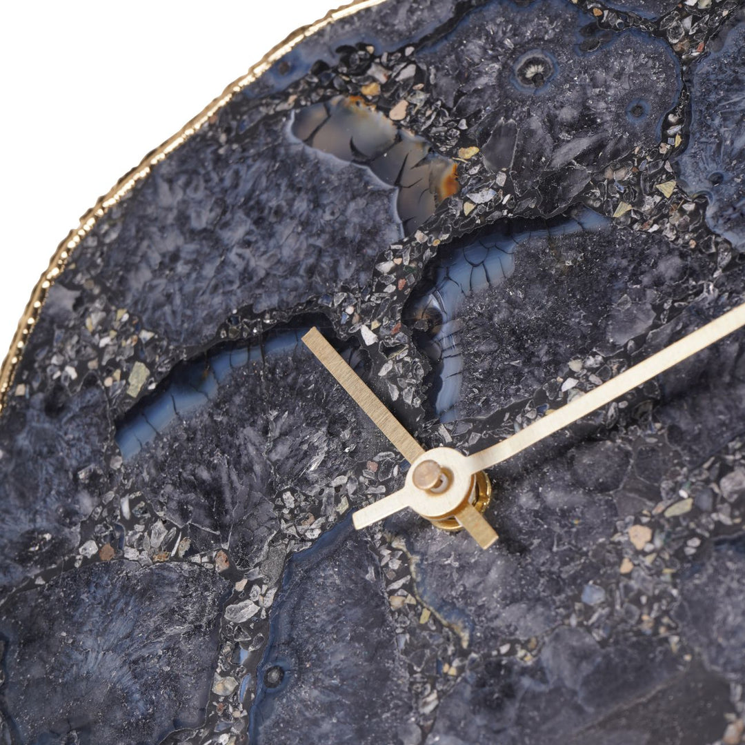 Smokey Agate Mantel Clock 20cm