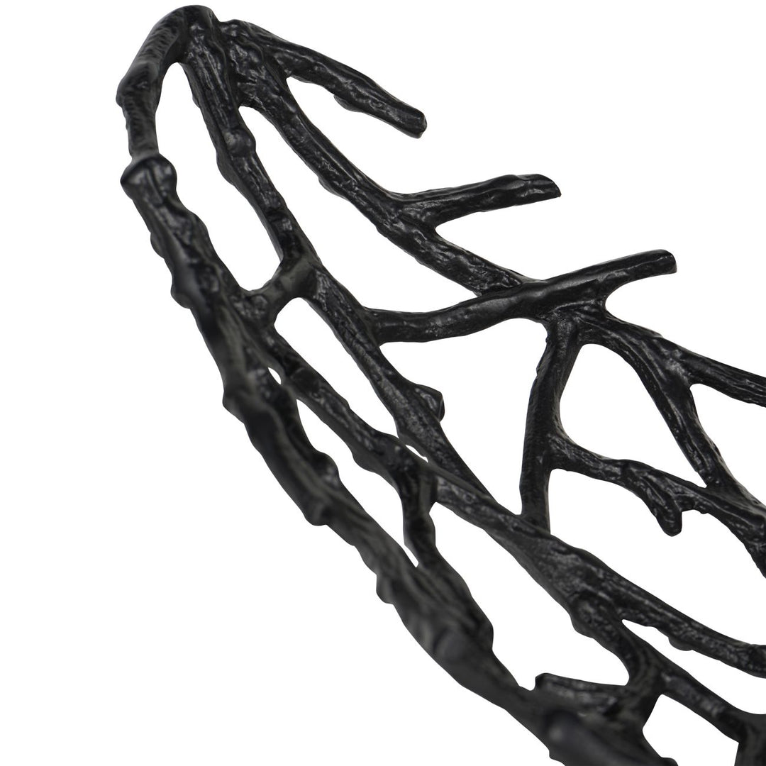 Twig Oval Bowl Black Small