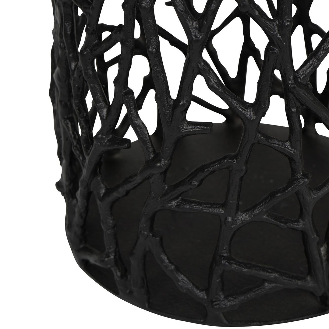 Twig Black Sculpture Vase Small