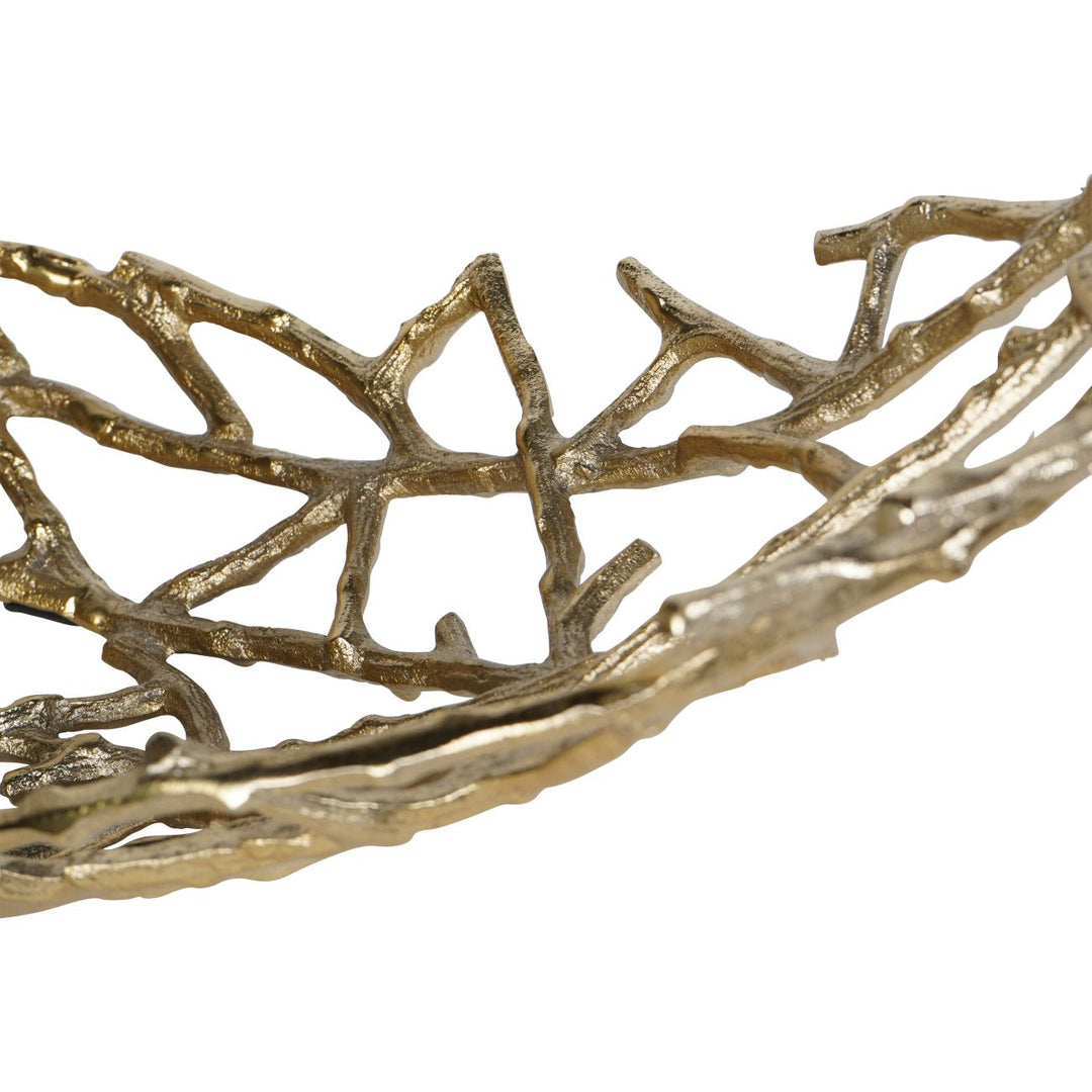 Twig Oval Bowl Gold Large