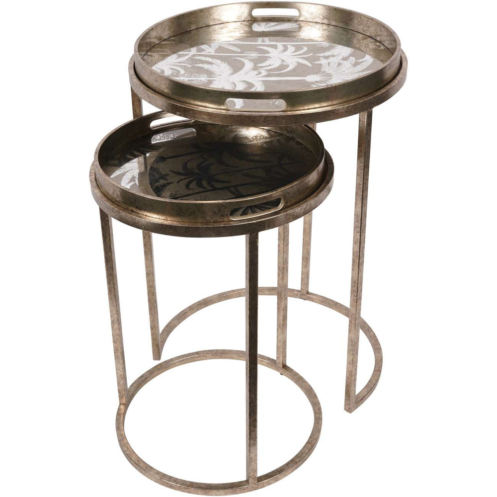 Palm Tree Set Of 2 Side Tray Tables