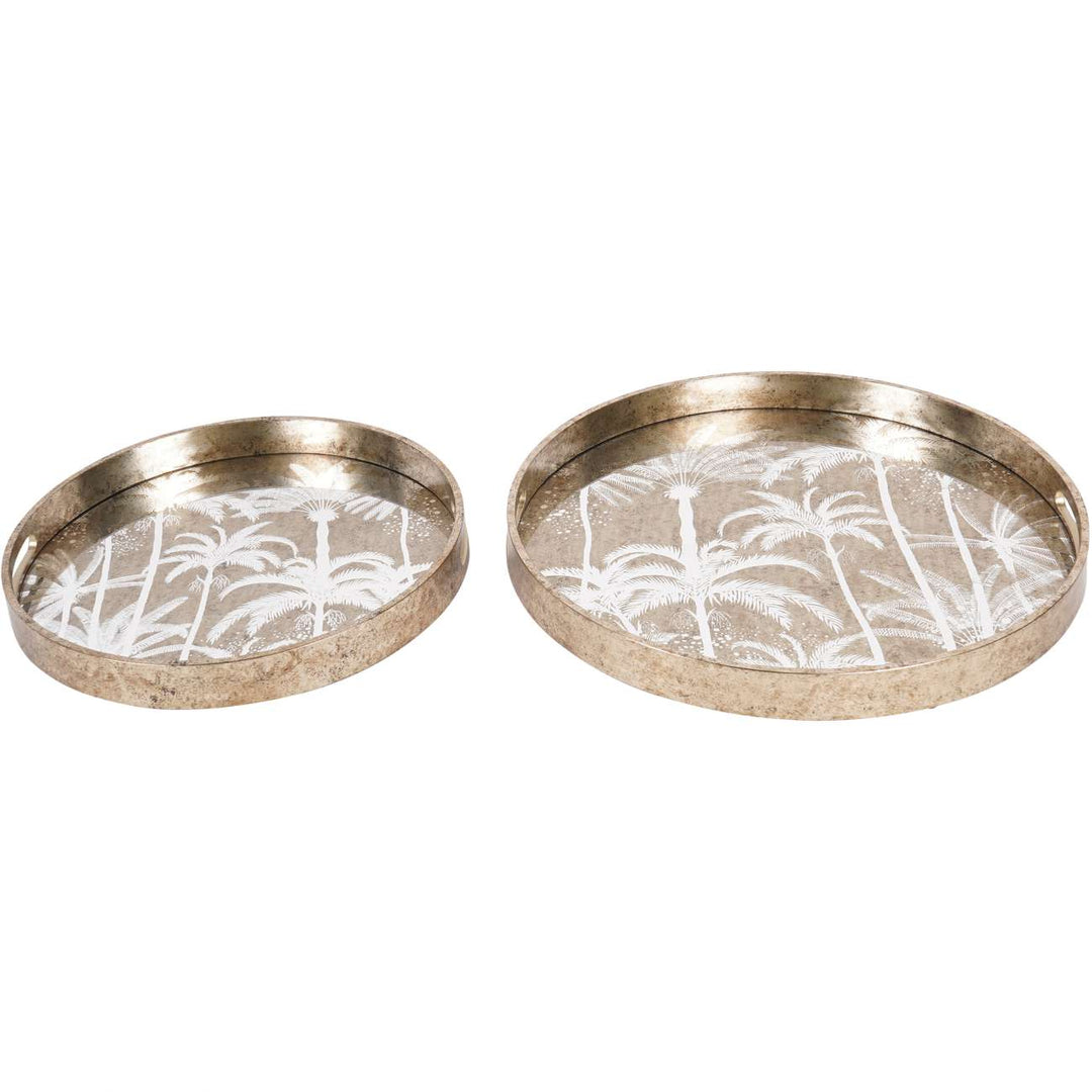 Palm Tree Set Of 2 Trays