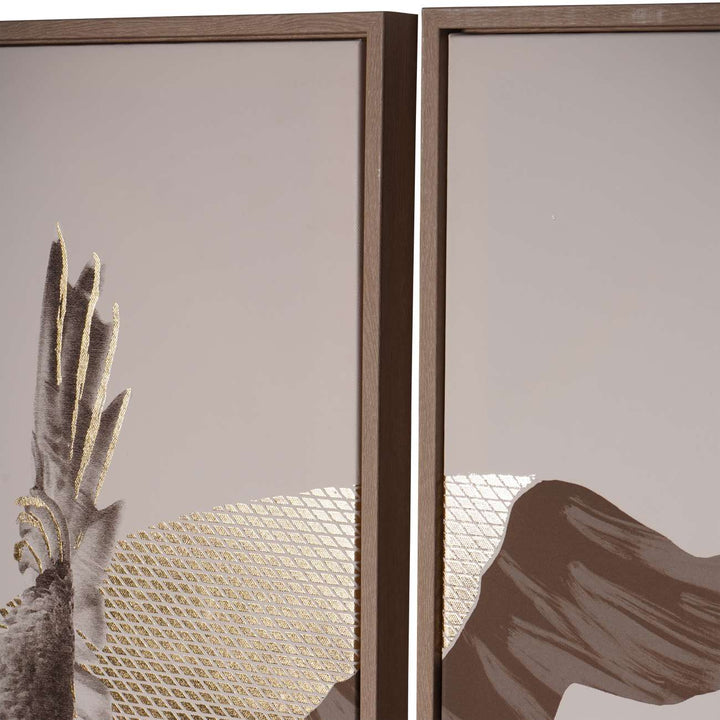 Tropical Birds Set of 3 Framed Canvas Wall Art 210x140cm