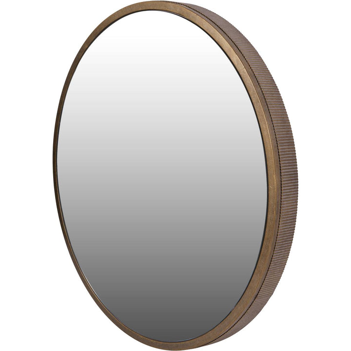 Belvedere Aged Gold Round Mirror 80x80cm