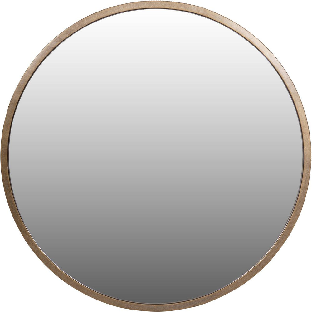 Belvedere Aged Gold Round Mirror 80x80cm
