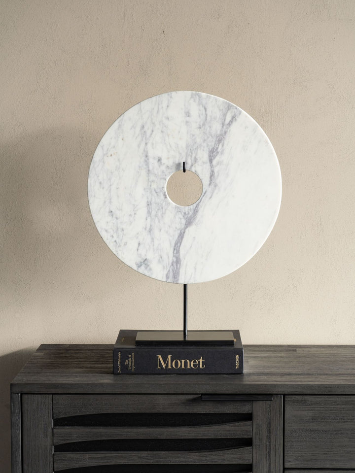 Castello White Marble Disc