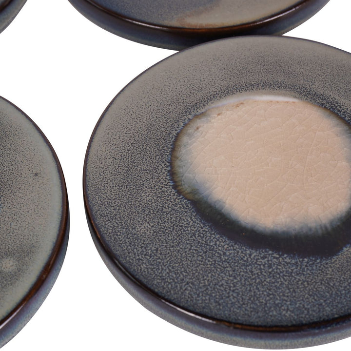 Medway Reactive Glaze Blue Coaster Set of 4
