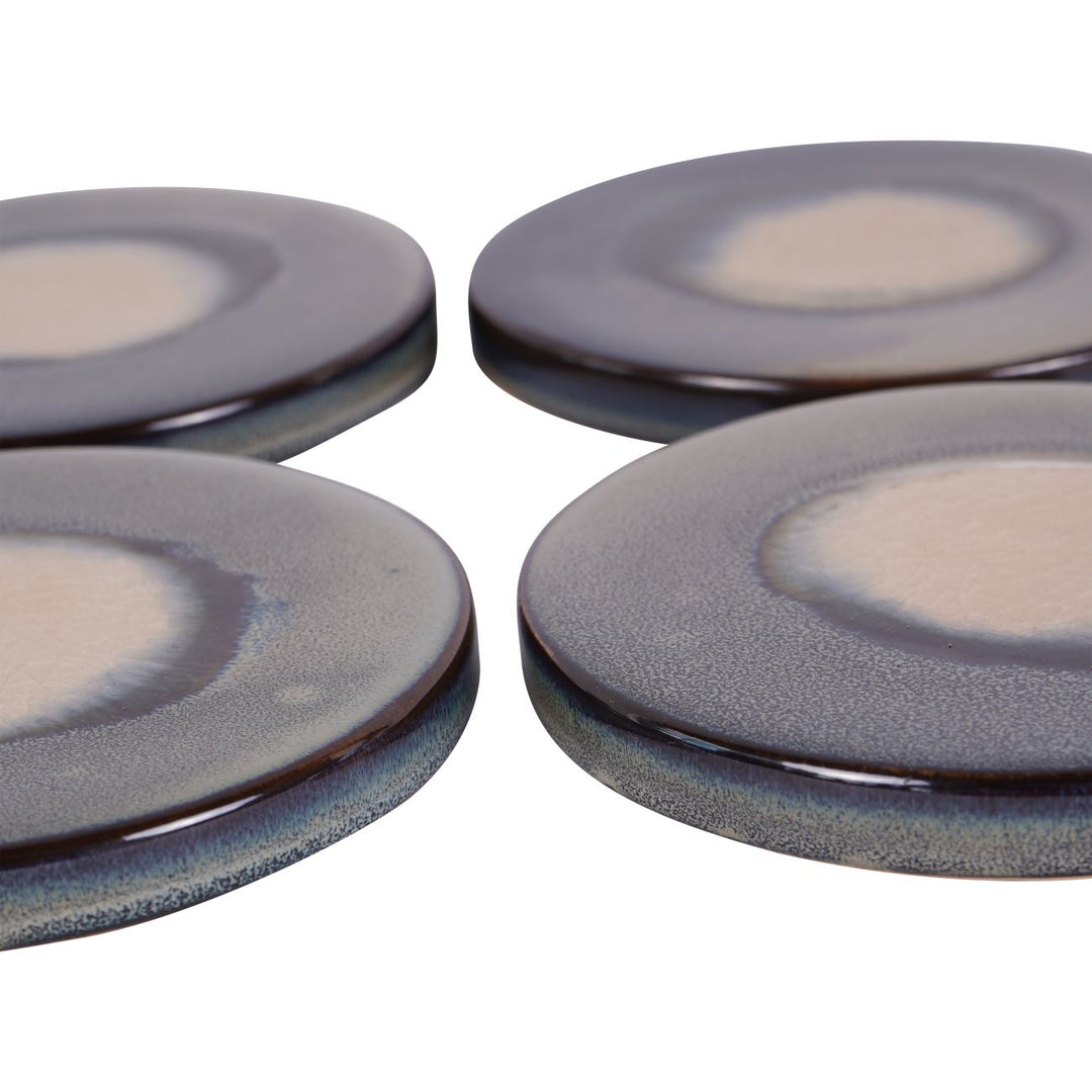 Medway Reactive Glaze Blue Coaster Set of 4