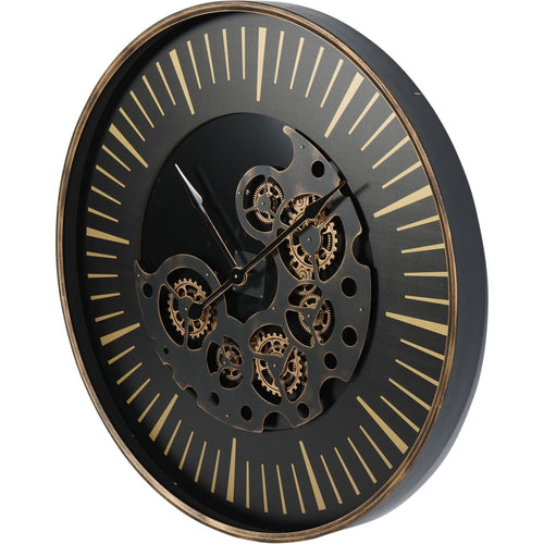 Palladium Wall Clock with moving Cogs 100cm