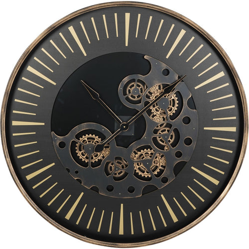 Palladium Wall Clock with moving Cogs 100cm