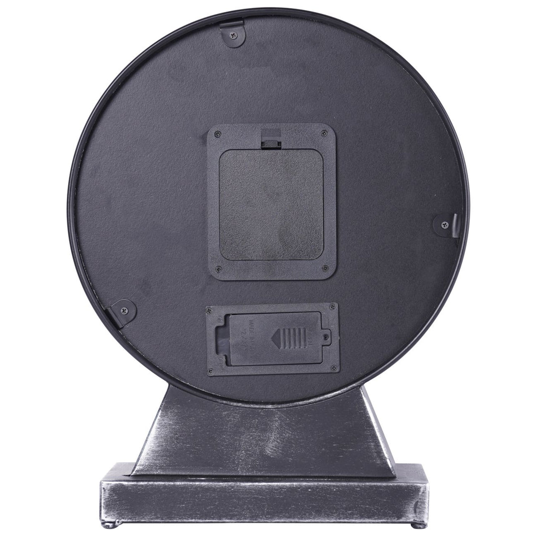 Palladium Mantel Clock with Moving Cogs Black Nickel