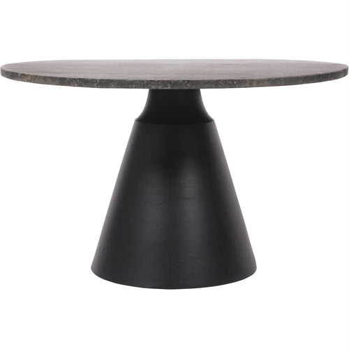 Clifton II Charcoal Black and Dark Travertine Coffee Table Small 60cm