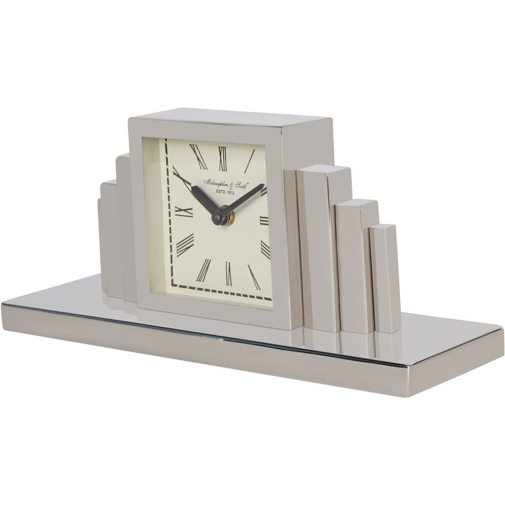 Plaza Nickel Mantel Clock