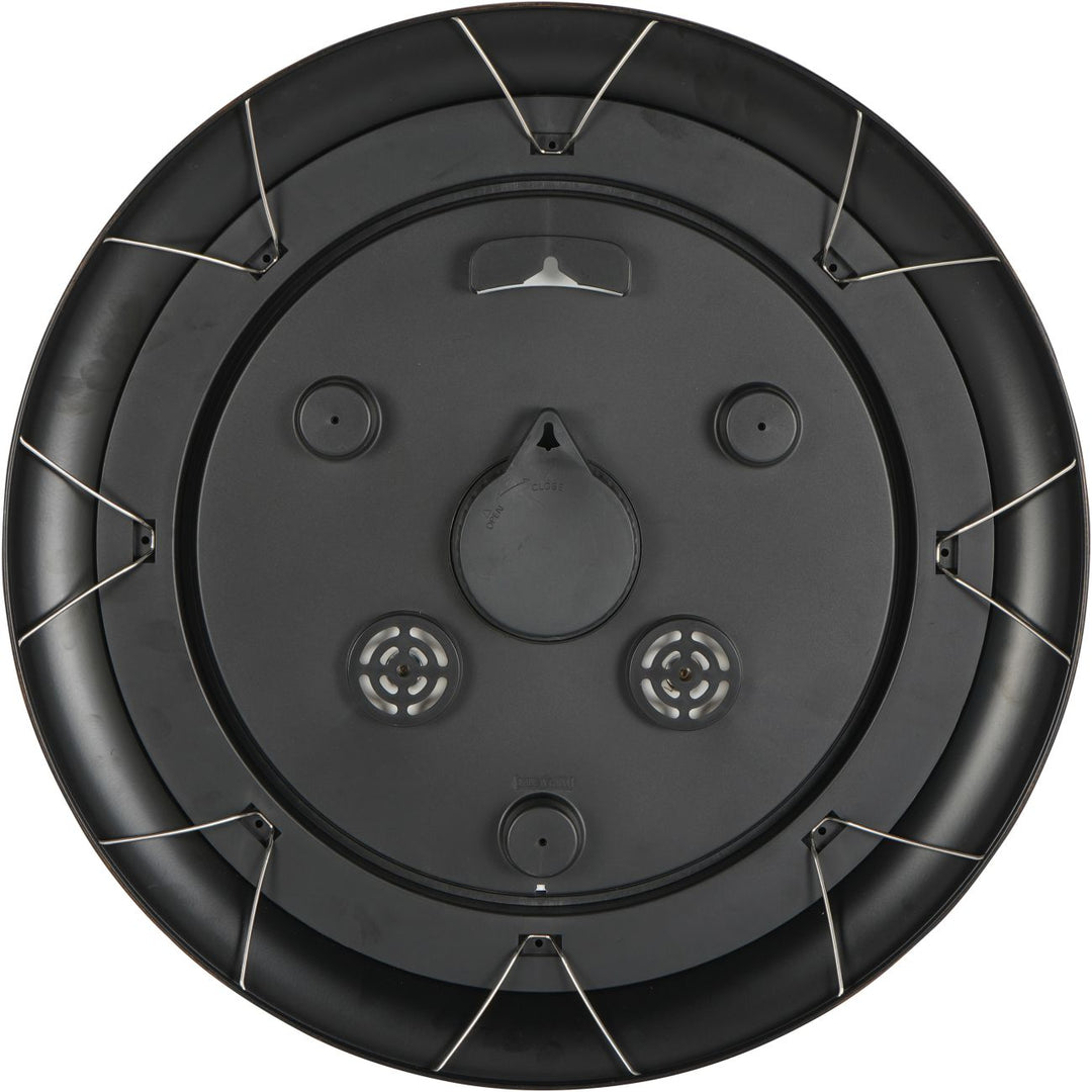 Outdoor Clock with Temperature and Humidity Black 53.3cm