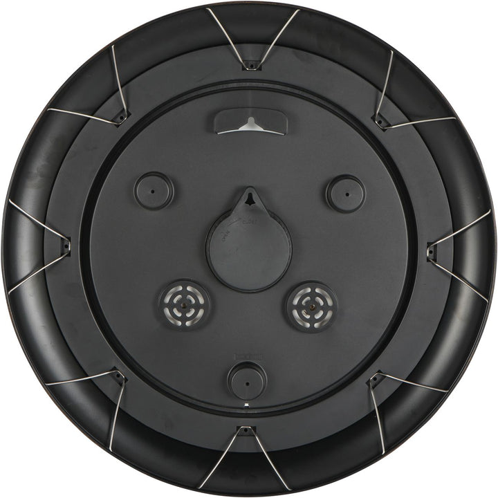 Outdoor Clock with Temperature and Humidity Black 53.3cm