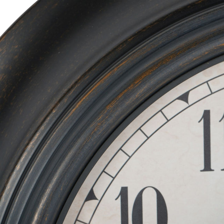Outdoor Clock with Temperature and Humidity Black 53.3cm