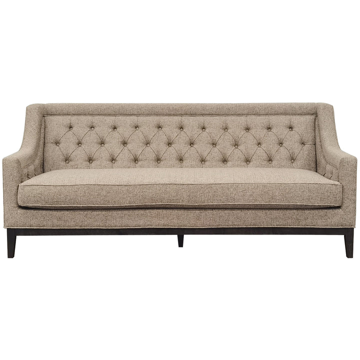 Theodore Buttoned Sofa Dark Taupe
