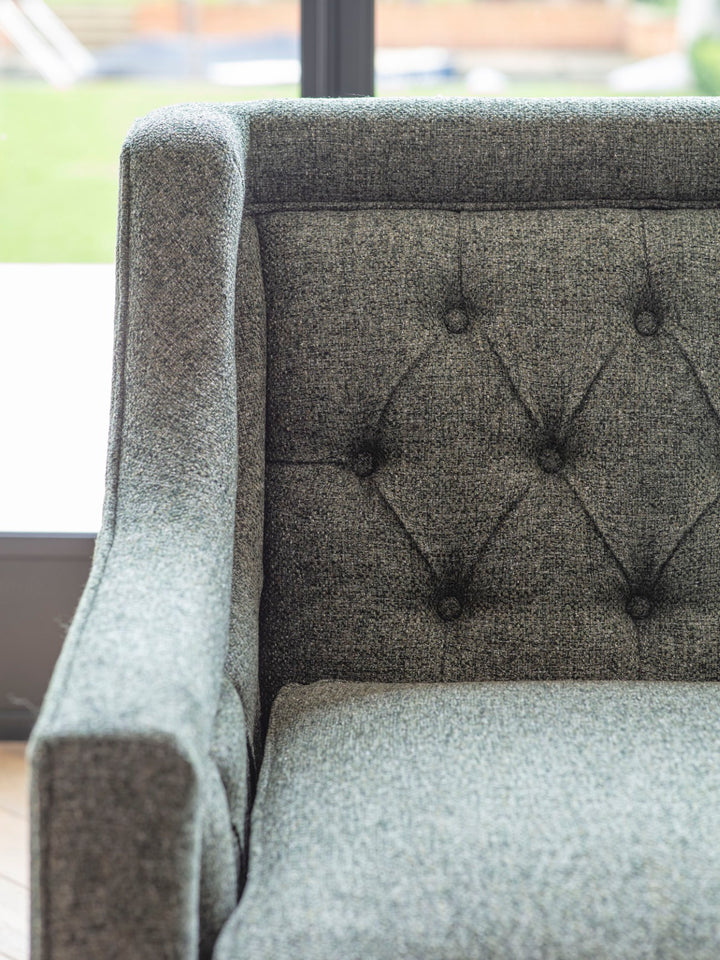Theodore Buttoned Sofa Forest Green