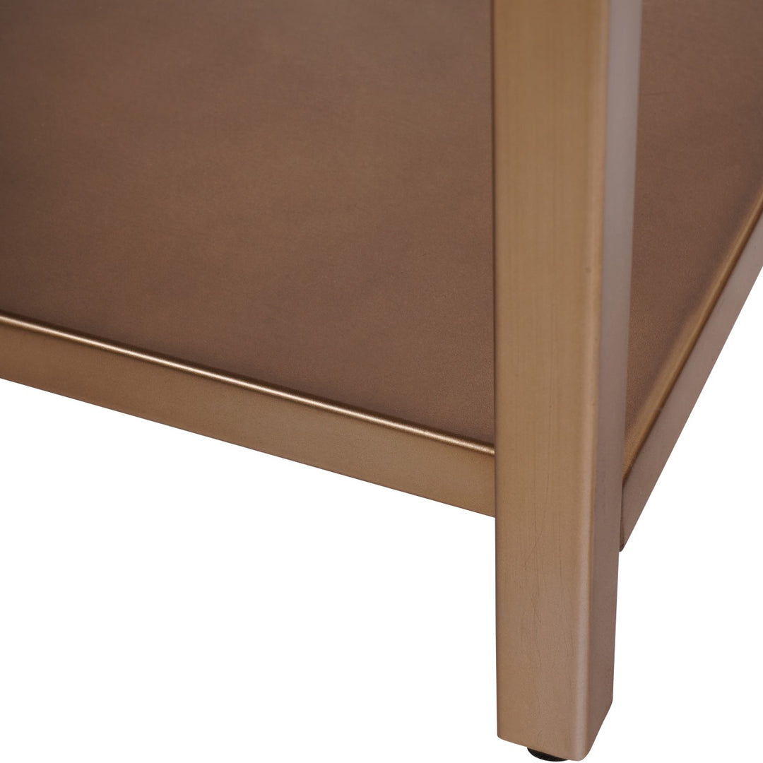 Brooks Tall Shelving Unit Brushed Champagne