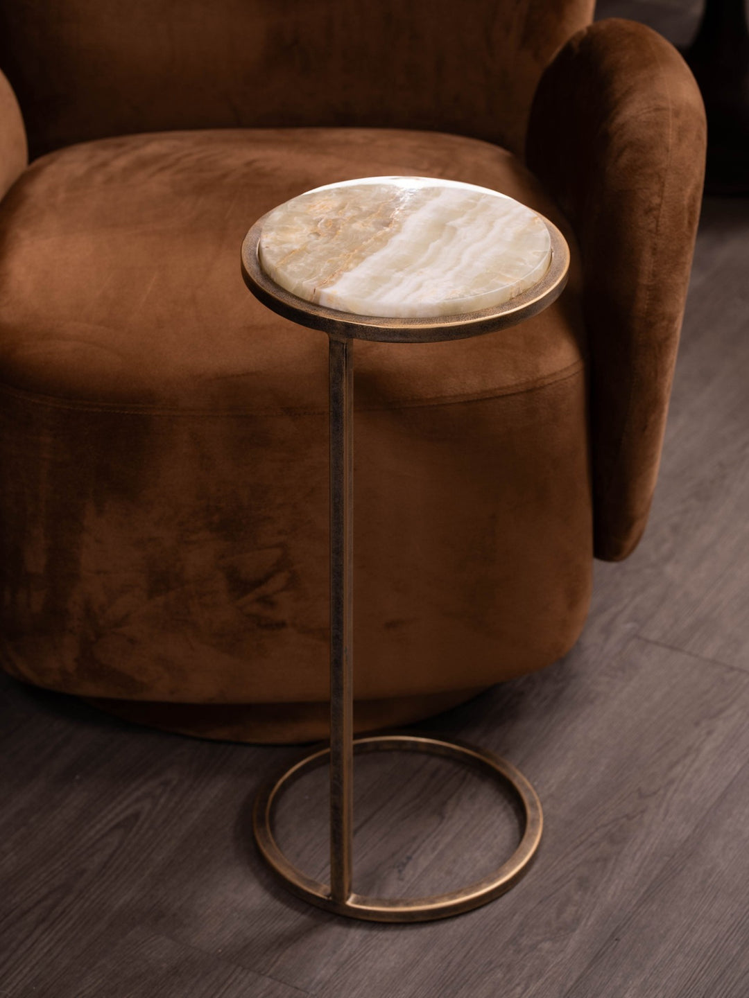 Iota Accent Table Green Onyx