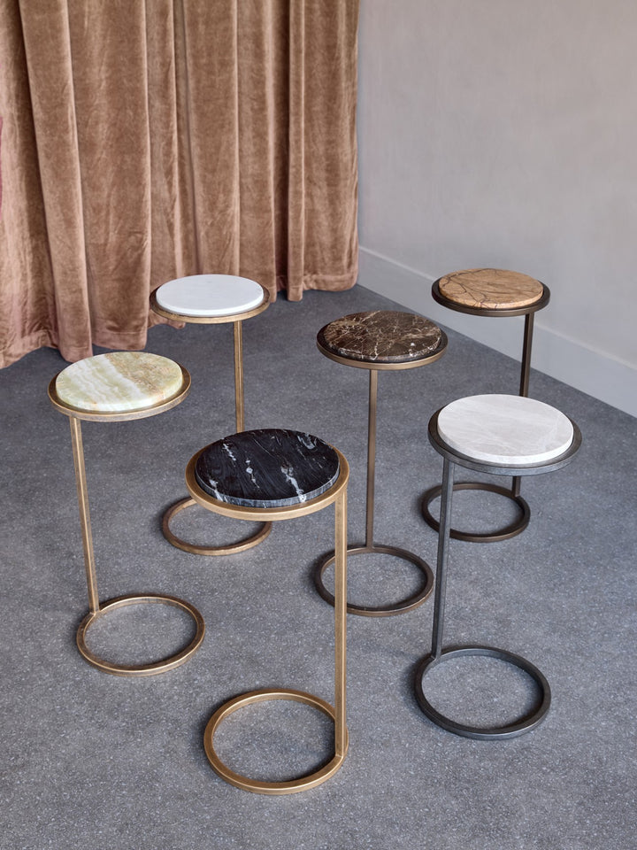 Thorpe Square Metal and Glass Side Table