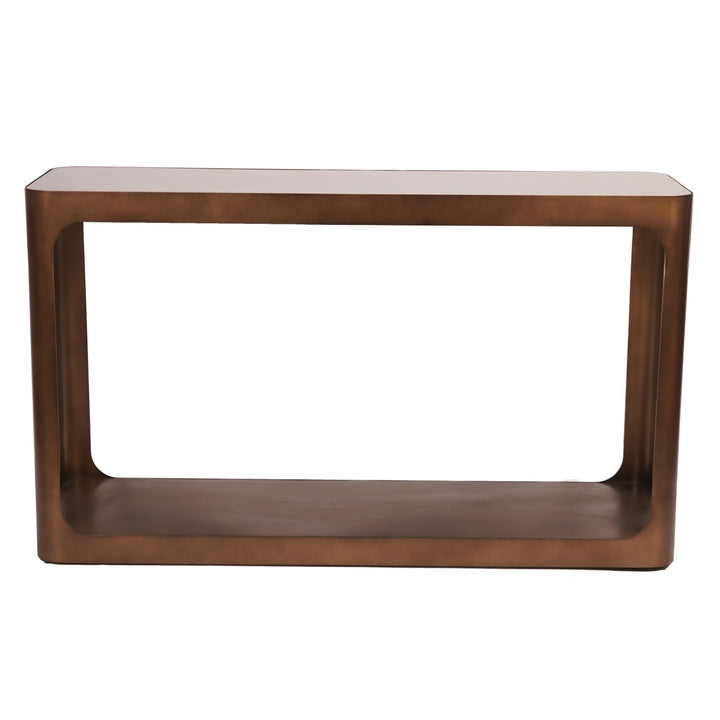 Thorpe Metal and Glass Console Table
