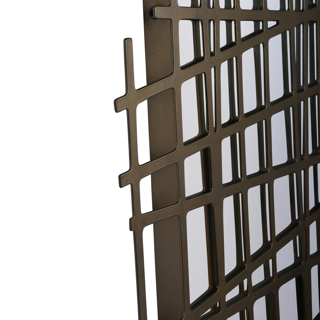 Lattice Wall Decor Mirror Brass Finish