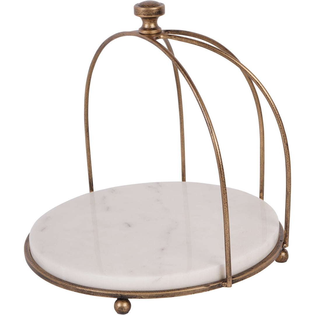 Belvedere Aged Gold One Tiered Stand