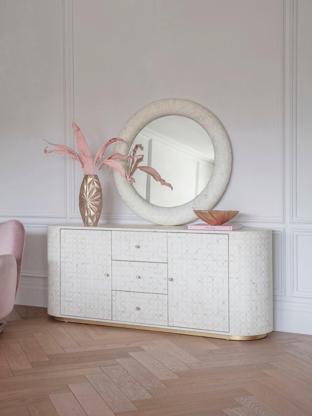 Aspen Bone Inlay Buffet Sideboard