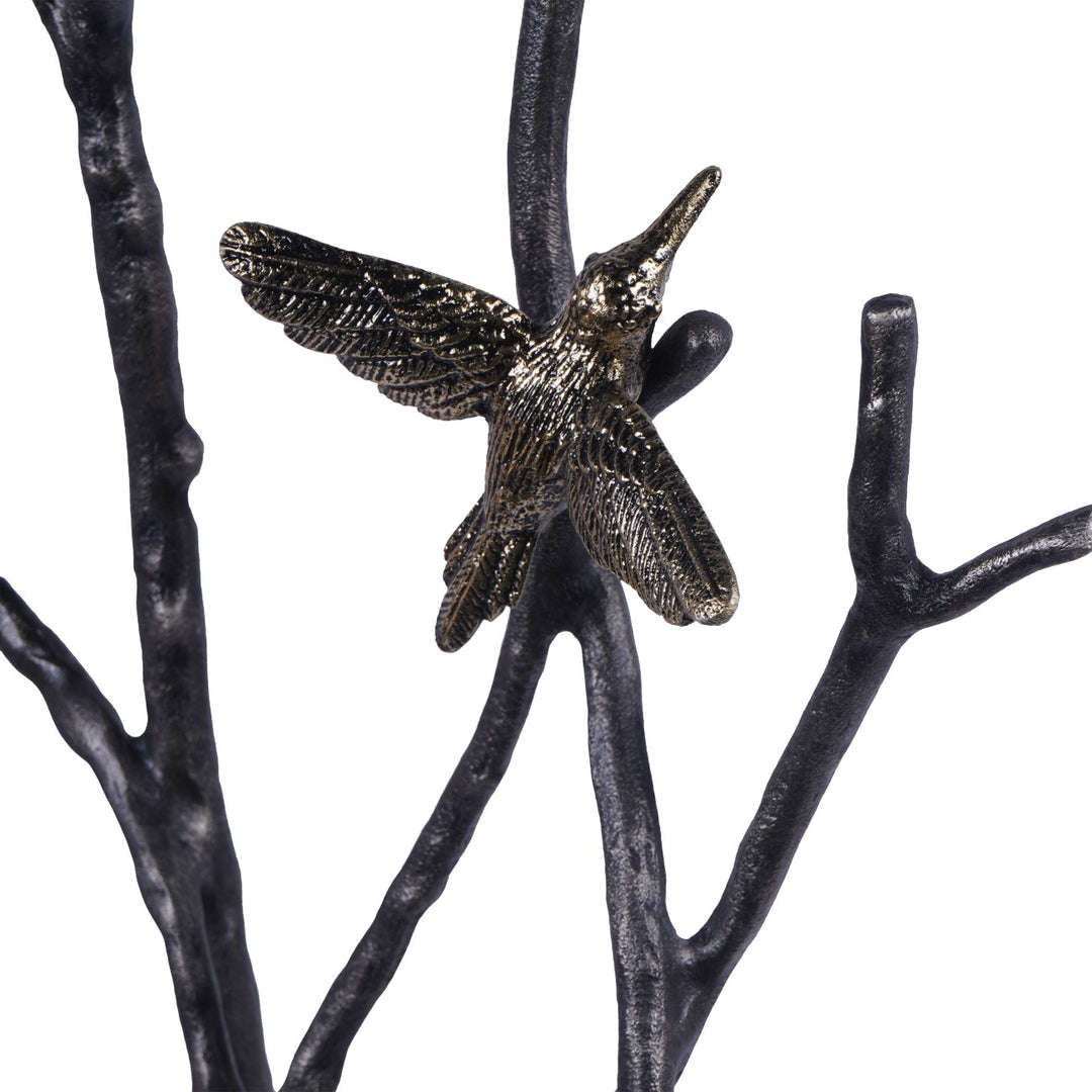 Decorative Screen Sculpture with Branches and Birds