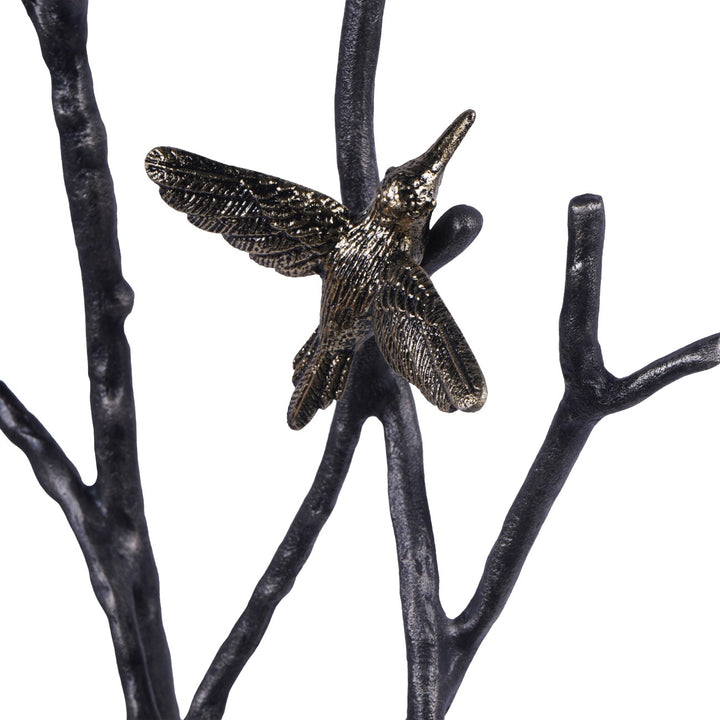 Decorative Screen Sculpture with Branches and Birds
